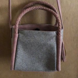 Grey, and brown purse